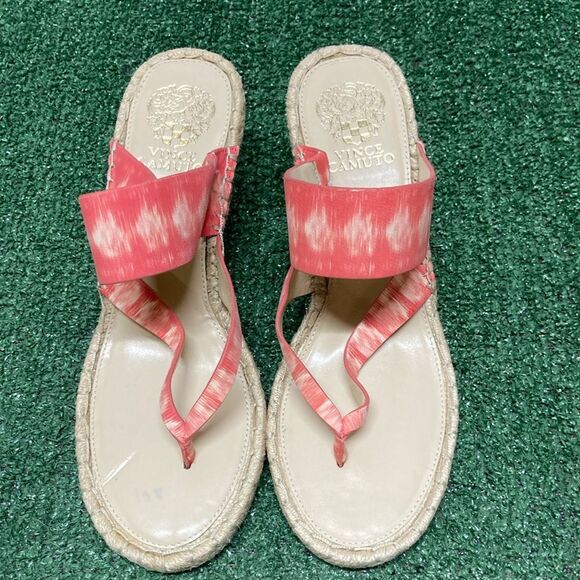 Vince Camuto Lavanda Red Sandal Wedges women’s size 10 (OKPM-07-066) - Picture 1 of 9